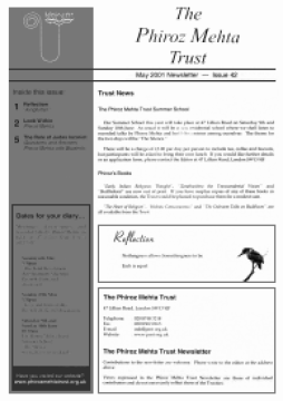 Cover of the Being Truly Human May 2001 Newsletter