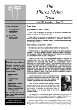 Cover of the Being Truly Human April 2009 Newsletter