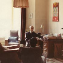 Phiroz Mehta in his study at Dilkusha